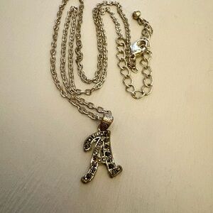 Elegant “A” Silver Initial Necklace
